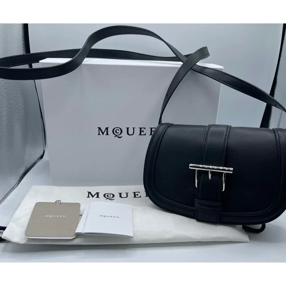 ALEXANDER MCQUEEN Mini T-Bar Satchel in Black